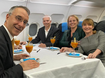 40€ par personne d'acompte de reservation repas expérience Flylounge