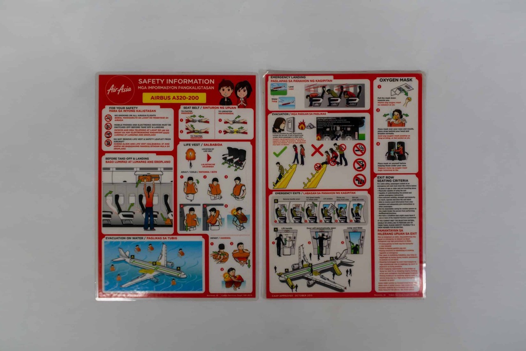 Veiligheidsinstructies Air Asia